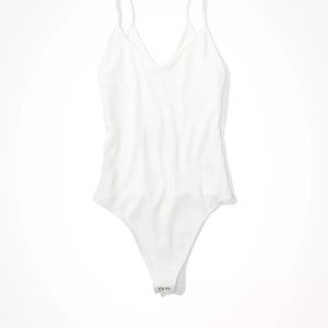 American Eagle V-Neck Ribbed Bodysuit